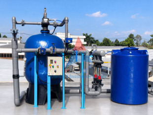 Hệ thống xử lý nước giếng khoan cấp cho nhà máy nước đá